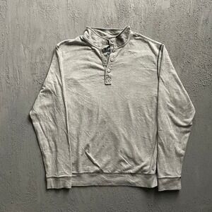 Tommy Bahama Mock Neck Henley Men XLT Grey